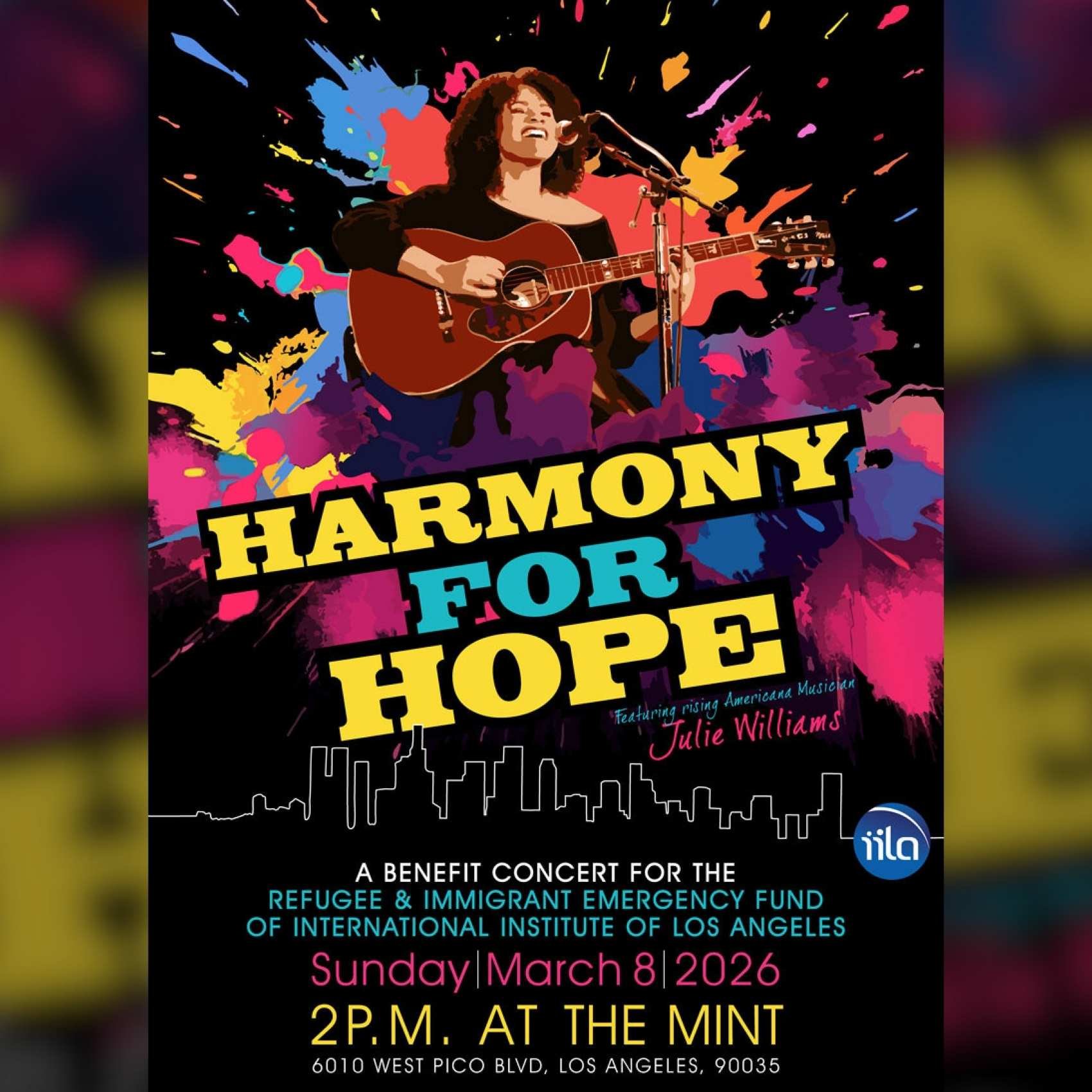 Harmony For Hope, A Benefit Concert For IILA’s Refugee And Immigrant Emergency Fund Featuring Julie Williams and Angie K poster image