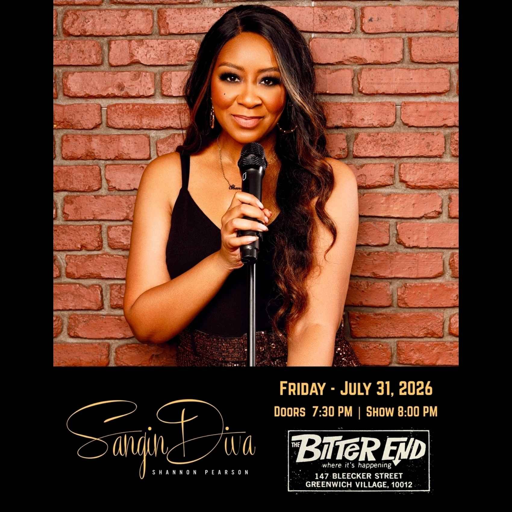 Shannon Pearson the SANGIN DIVA Live From The Bitter End poster image