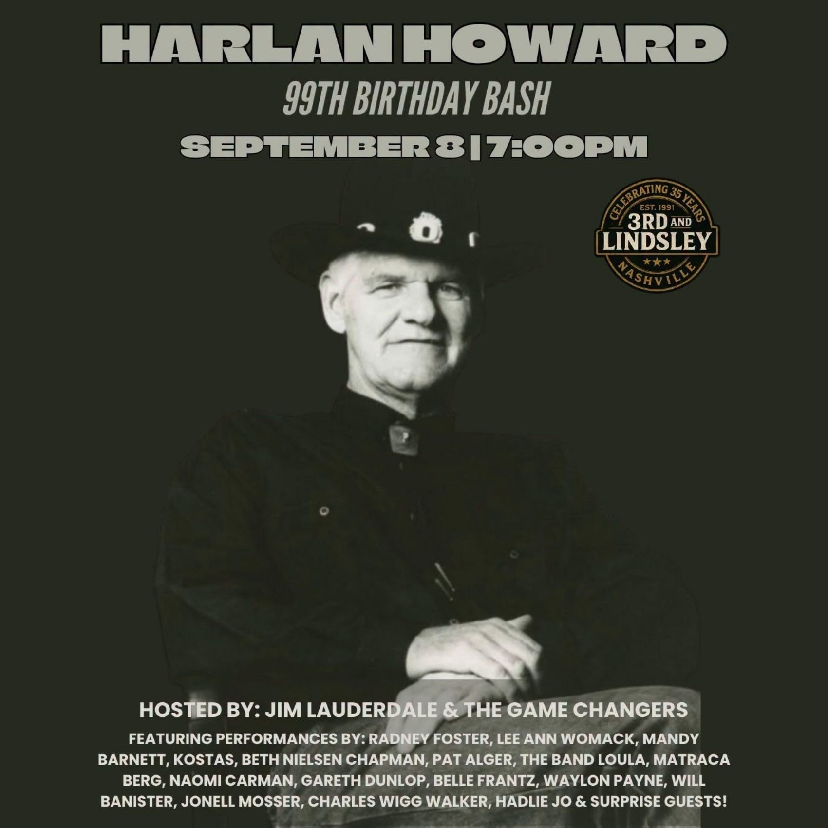 Harlan Howard 99th Birthday Bash poster image