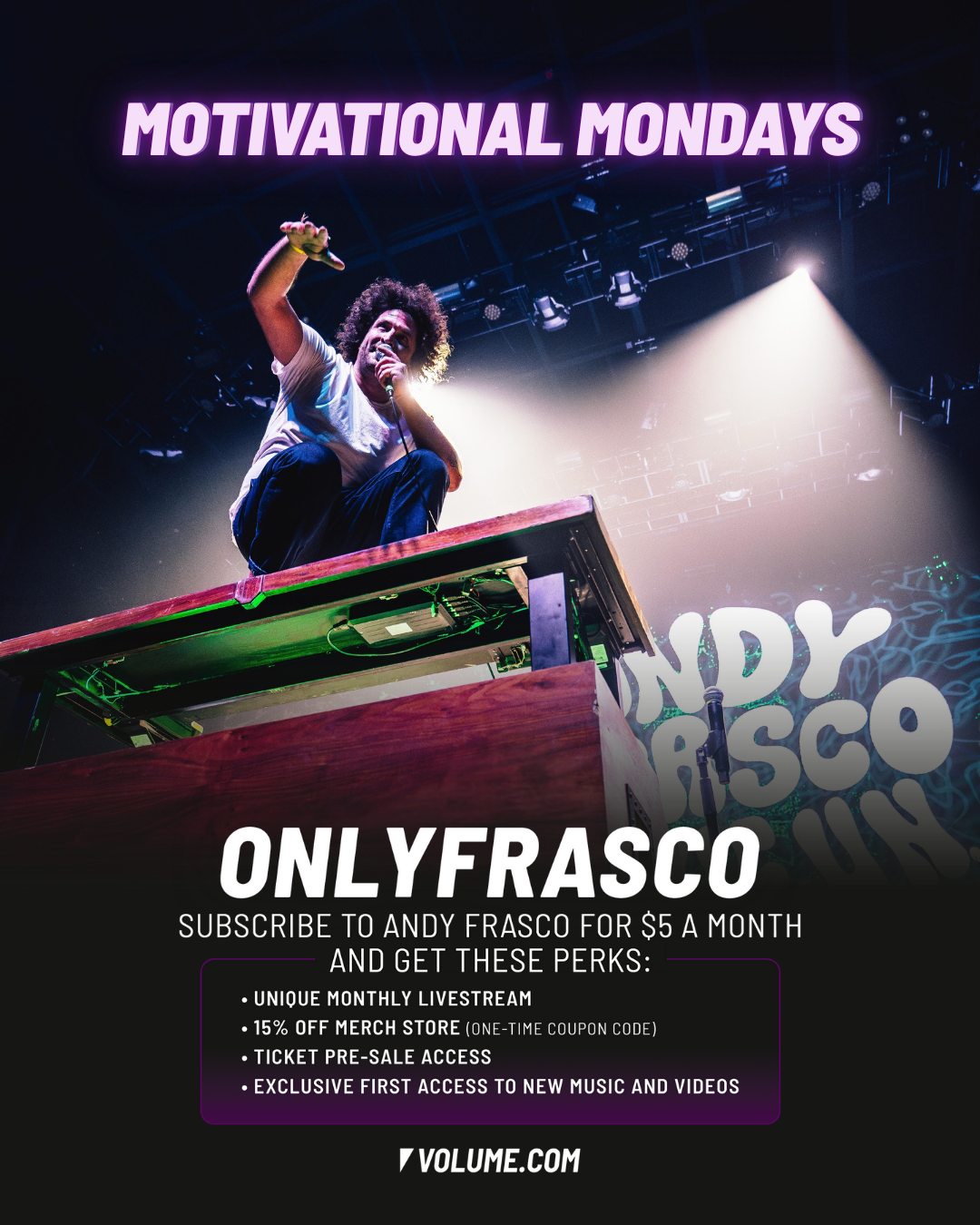 Andy Frasco: Motivation Monday poster image