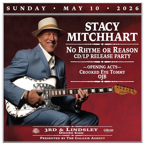 3rd & Lindsley: Stacy Mitchhart: No Rhyme or Reason Release Party with Crooked Eye Tommy and OJB poster image