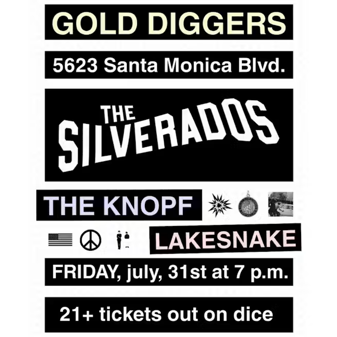 The Silverados, Lakesnake, Knopf poster image