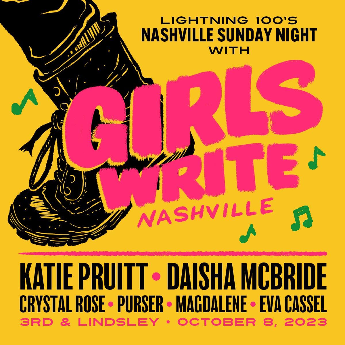 Girls Write Nashville feat. Katie Pruitt + Daisha McBride with Crystal Rose, Purser, Magdalene & Eva Cassel poster image
