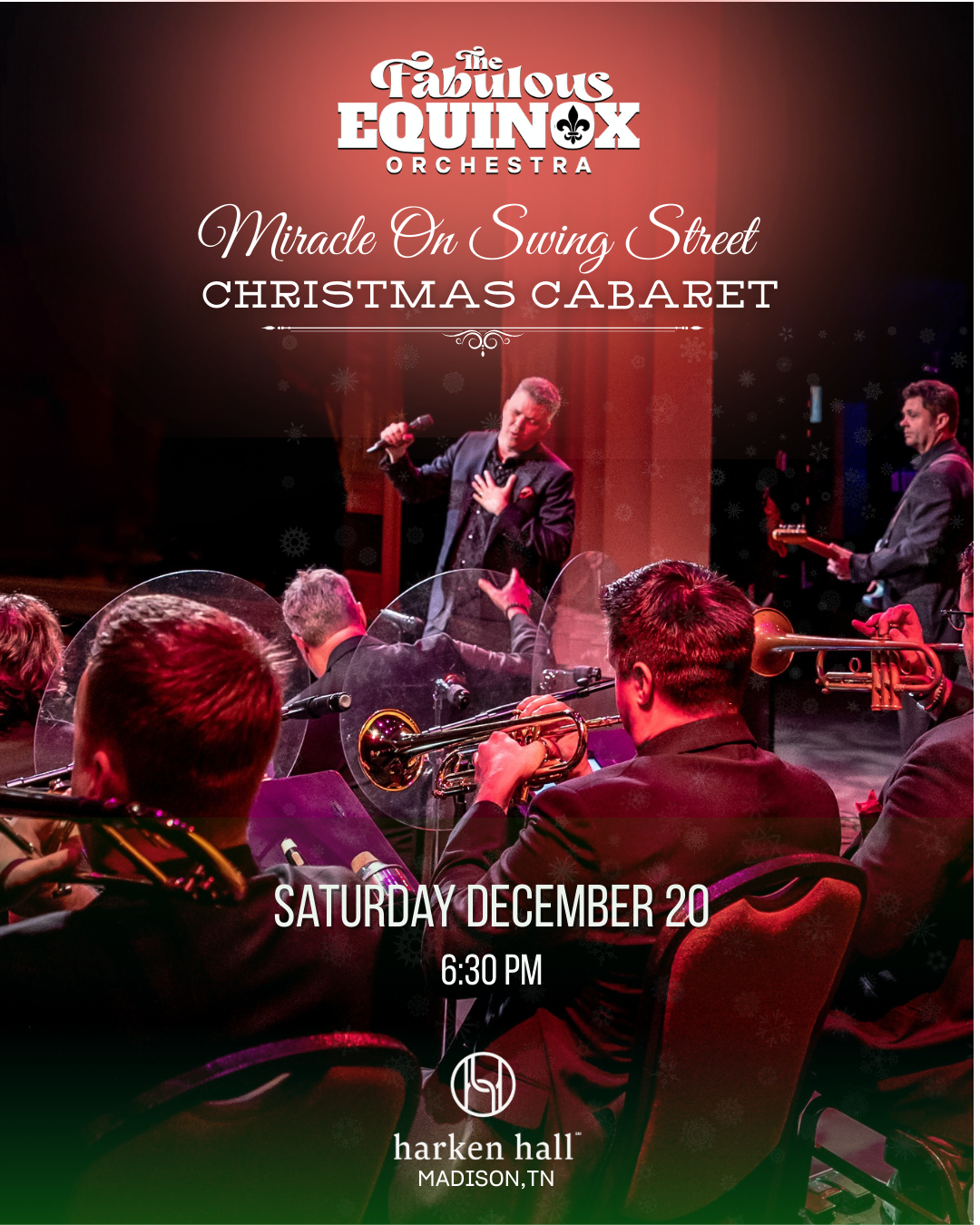 The Fabulous Equinox Orchestra Miracle On Swing Street Christmas Cabaret poster image