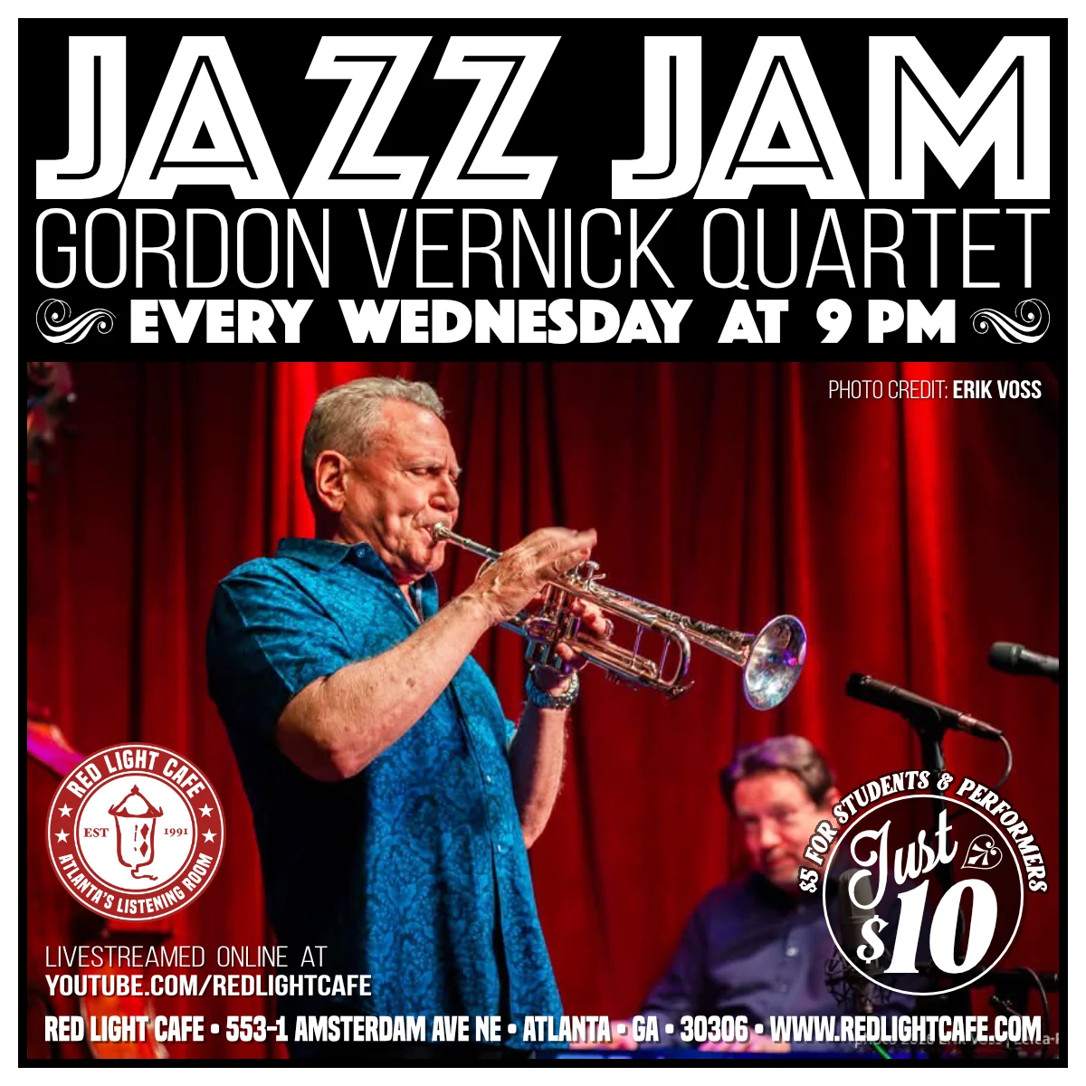 Wednesday Jazz Jam w/ the Gordon Vernick Quartet poster image