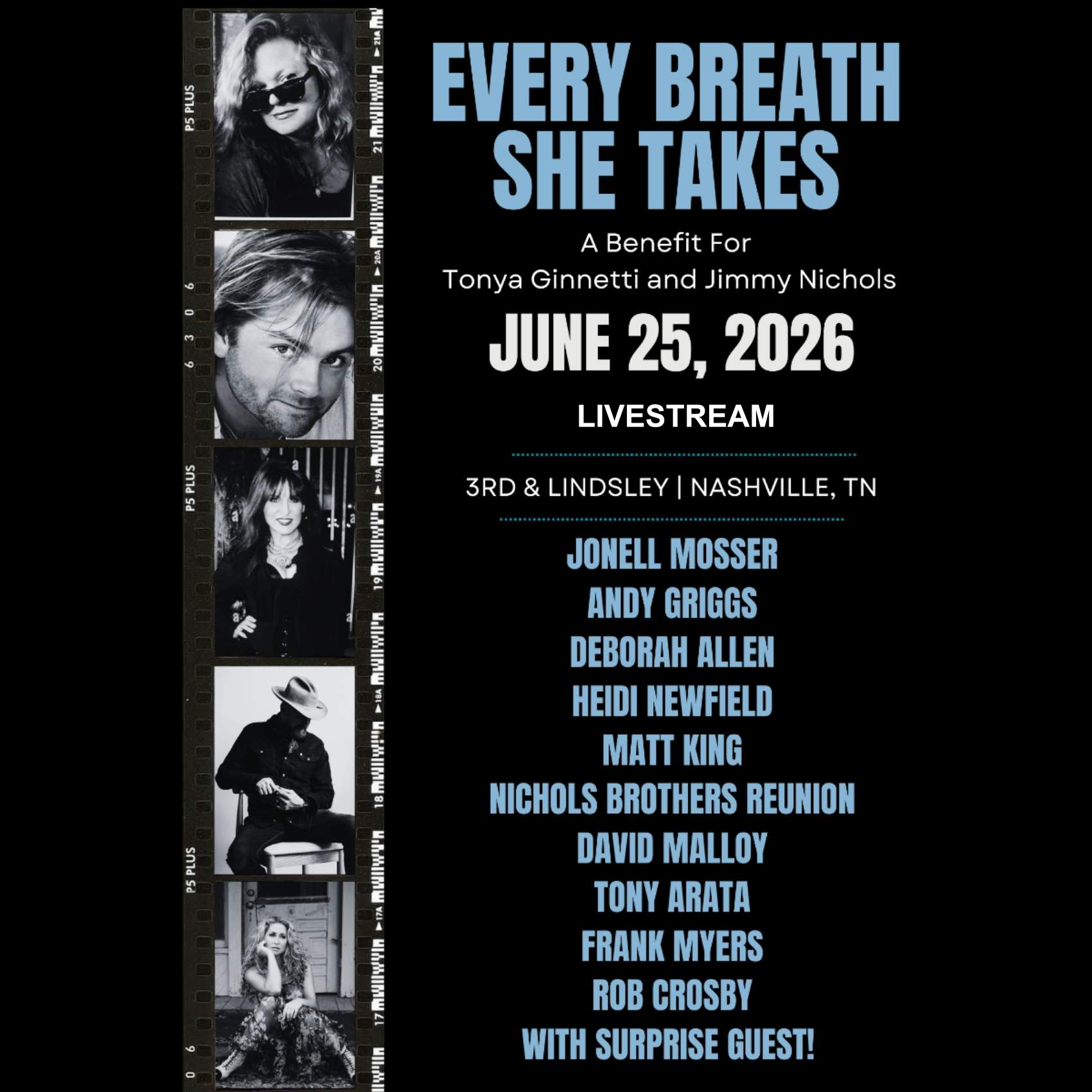 Every Breath She Takes A Benefit for Tonya Ginnetti & Jimmy Nichols poster image