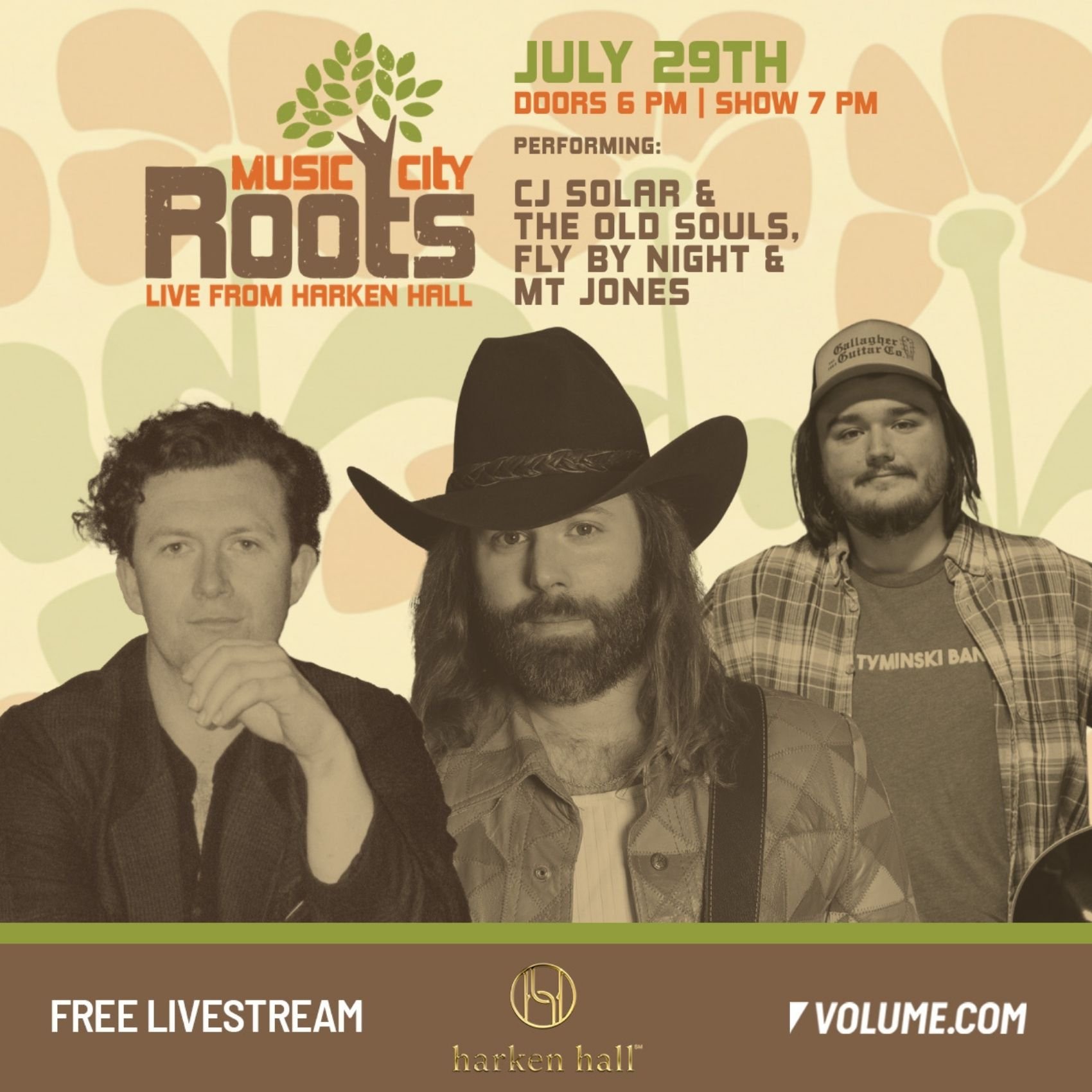 Music City Roots with MT Jones, CJ Solar & The Old Souls, and Fly by Night poster image