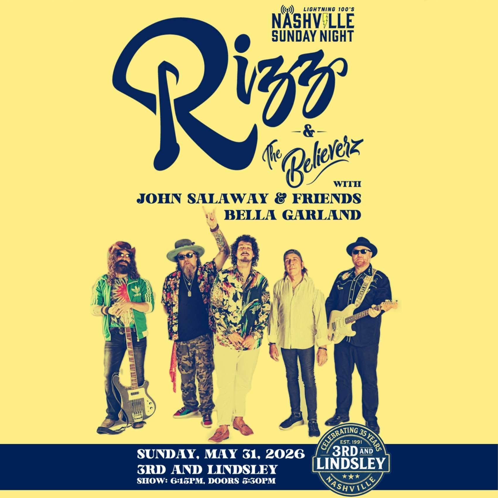 L100 NSN: Rizz & the Believerz with John Salaway & friends and Bella Garland poster image