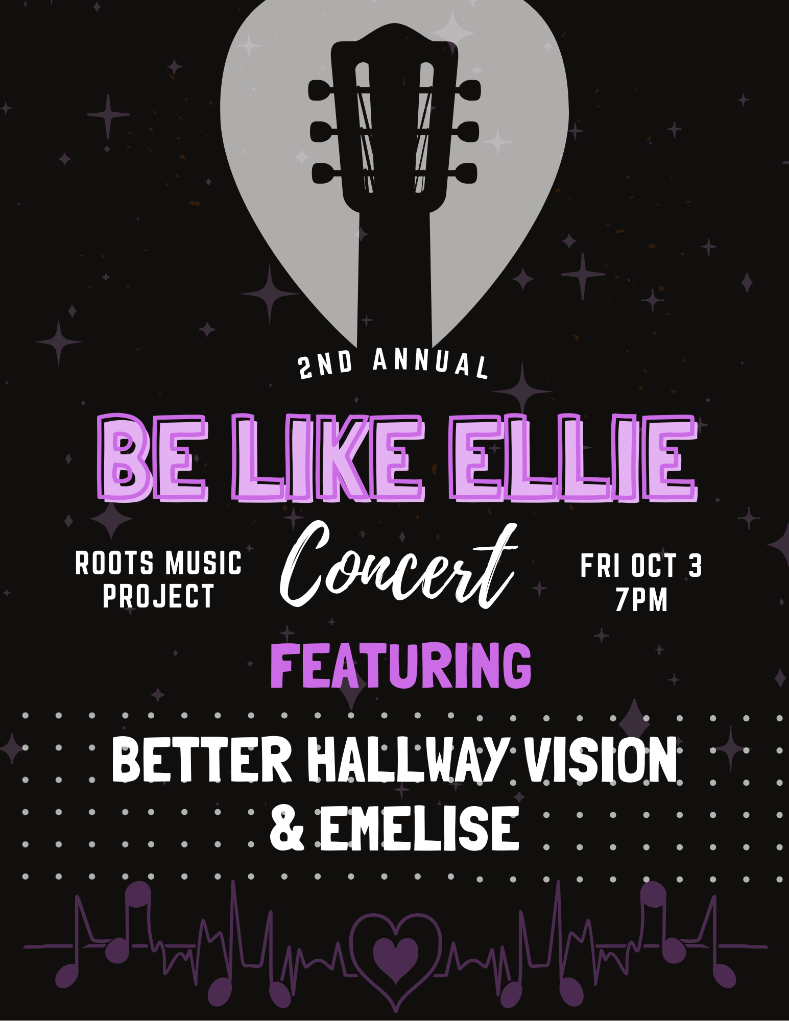 2nd Annual Be Like Ellie Concert featuring Better Hallway Vision & Emelise poster image
