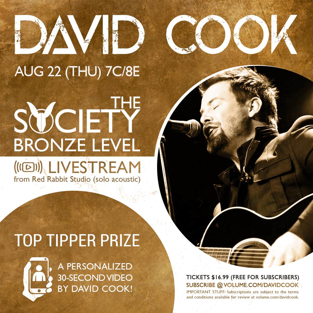 David Cook - from Red Rabbit Studio (solo acoustic) poster image
