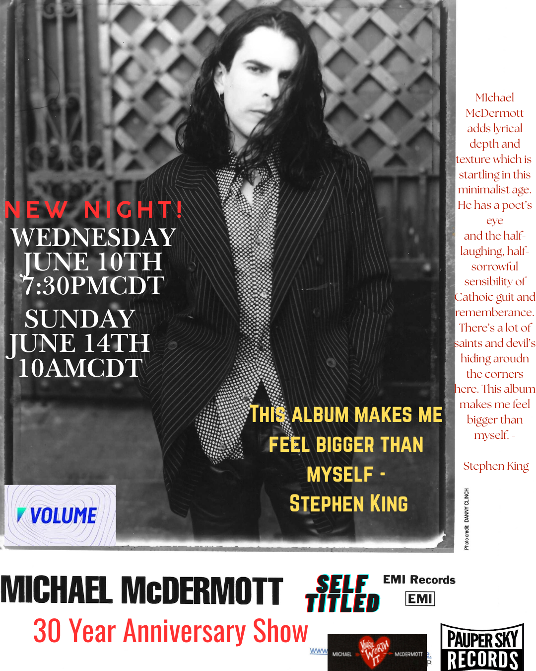 Michael McDermott 30 Year Anniversary Show poster image