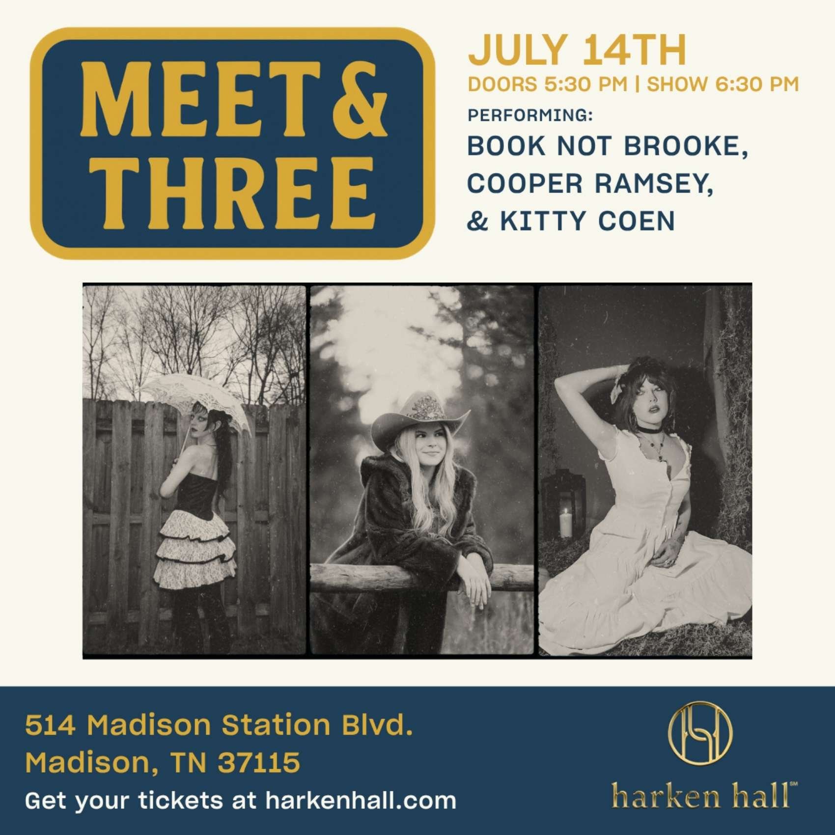 Meet & Three Featuring Book Not Broke, Cooper Ramsey, & Kitty Coen poster image