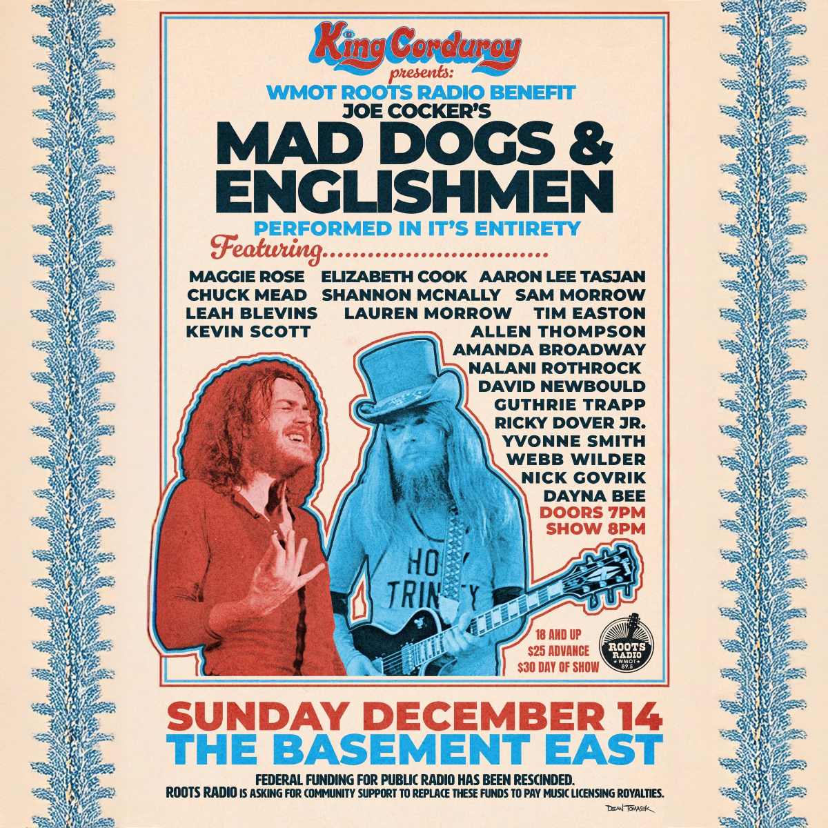 King Corduroy Presents: WMOT Roots Radio Benefit feat. Maggie Rose, Elizabeth Cook, Aaron Lee Tasjan, and more! poster image